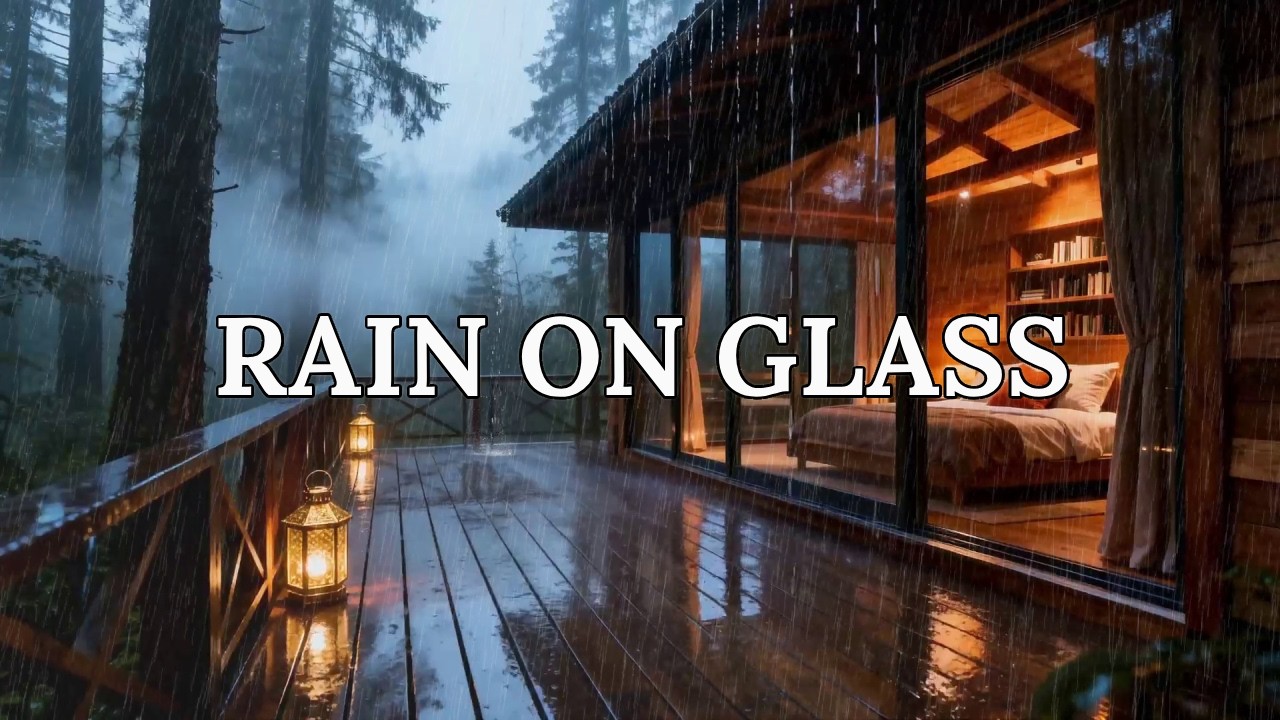 🔴 [Glass Portal] Misty Forest Rain on Glass Roof for Rapid Stress Relief and Mental Peace