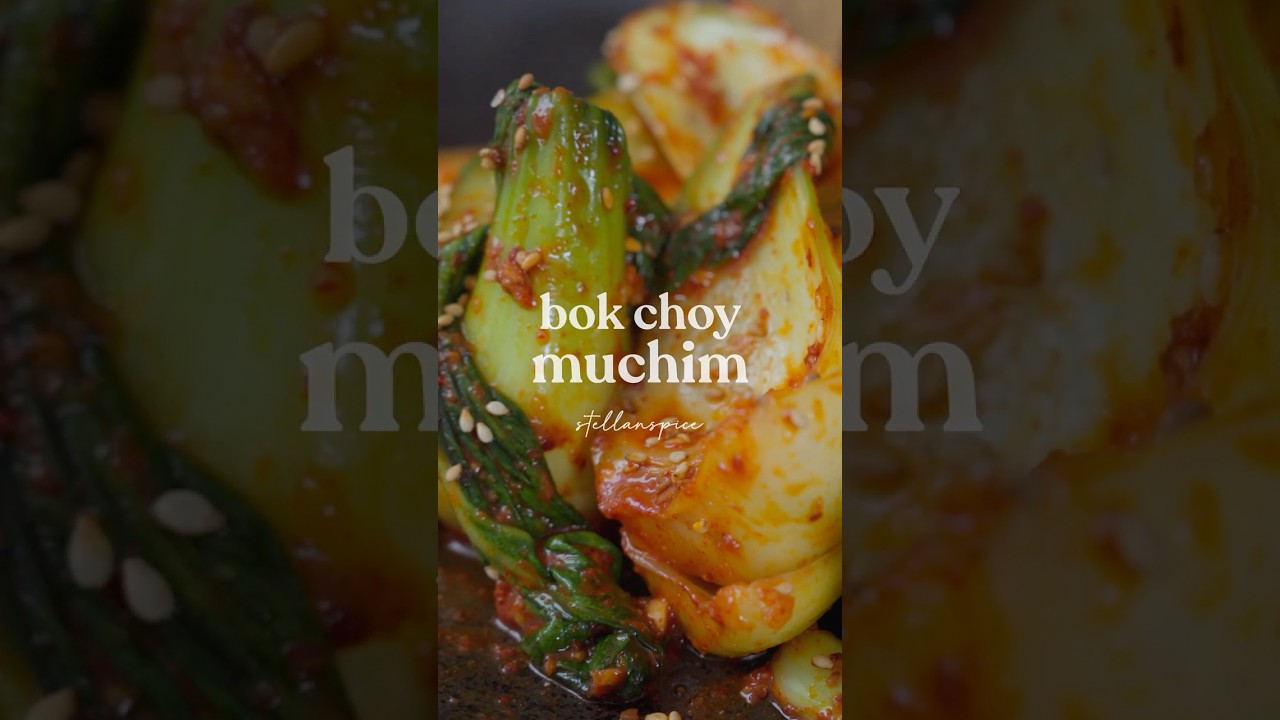 Bok Choy Muchim (Korean Bok Choy Quick Kimchi) Easy & Delicious Banchan Recipe