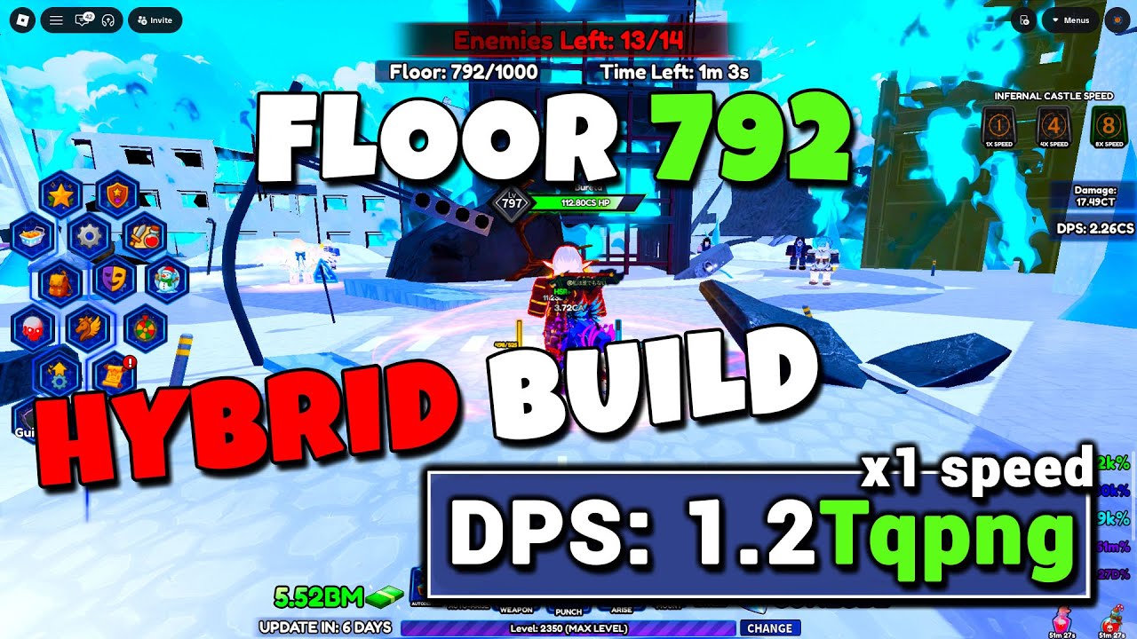 I got max DPS with META HYBRID build and reached Floor 792 in Arise Crossover FATE Update