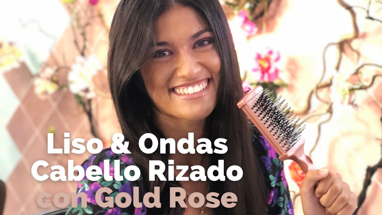 Cómo alisar y hacer ondas en cabello rizado | Alberto Dugarte | Cepillos Gold Rose
