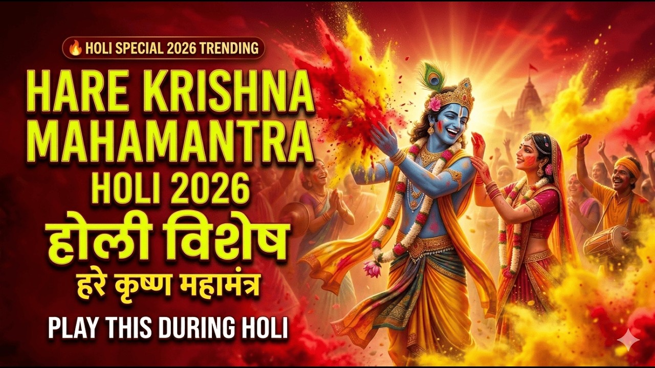 Hare Krishna Mahamantra Holi Special 2026 🌸 रंगों में भक्ति का महोत्सव