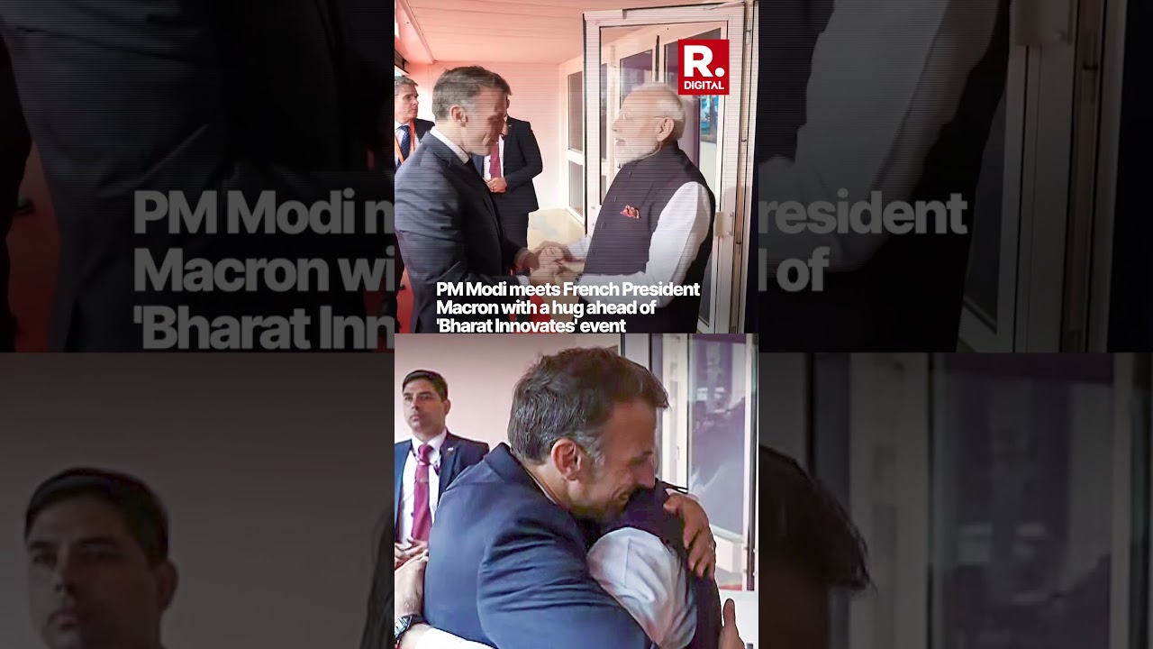 PM Modi Meets French President Macron With A Hug Ahead Of 'Bharat Innovates' Event