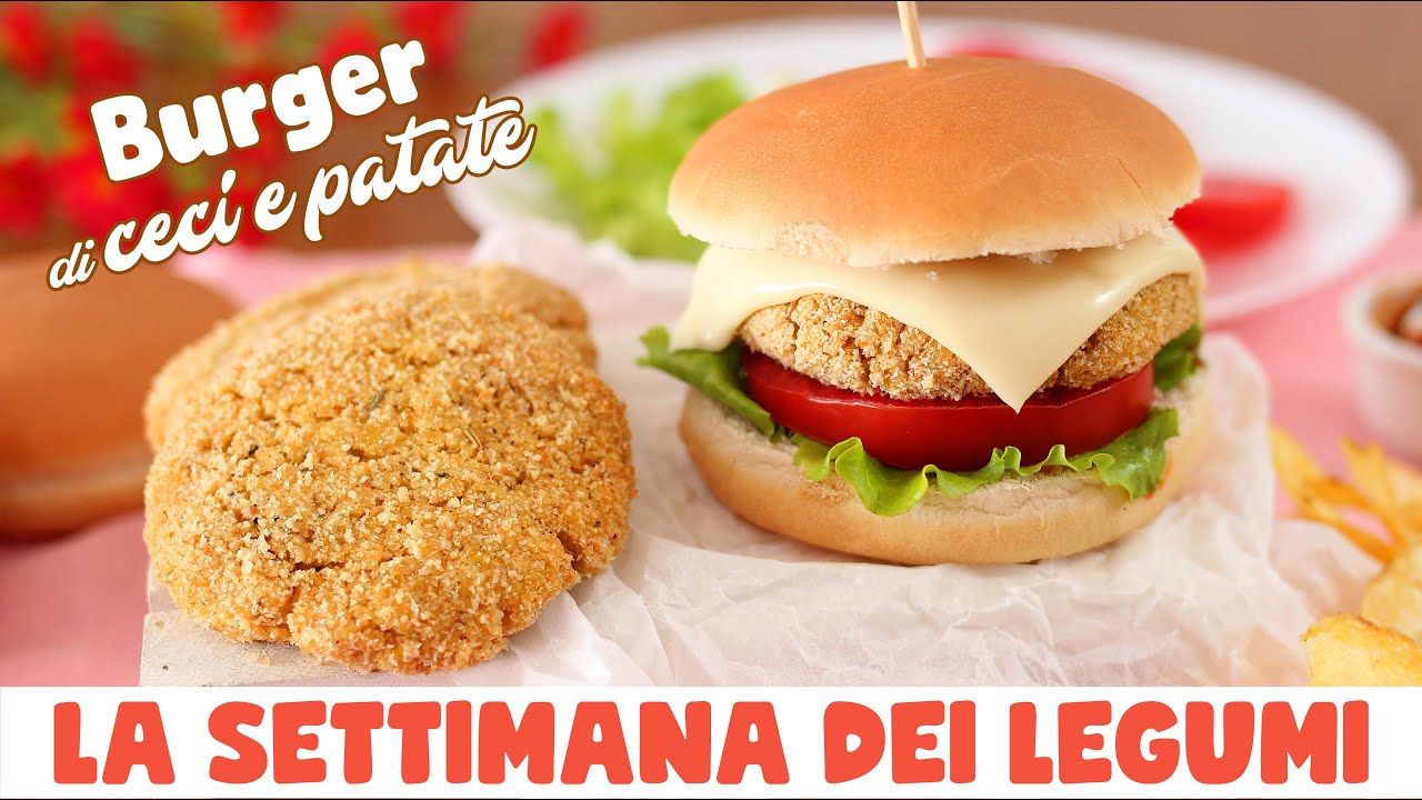 BURGER DI CECI E PATATE Senza Uova - Ricetta Facile - #SettimanaDeiLegumi