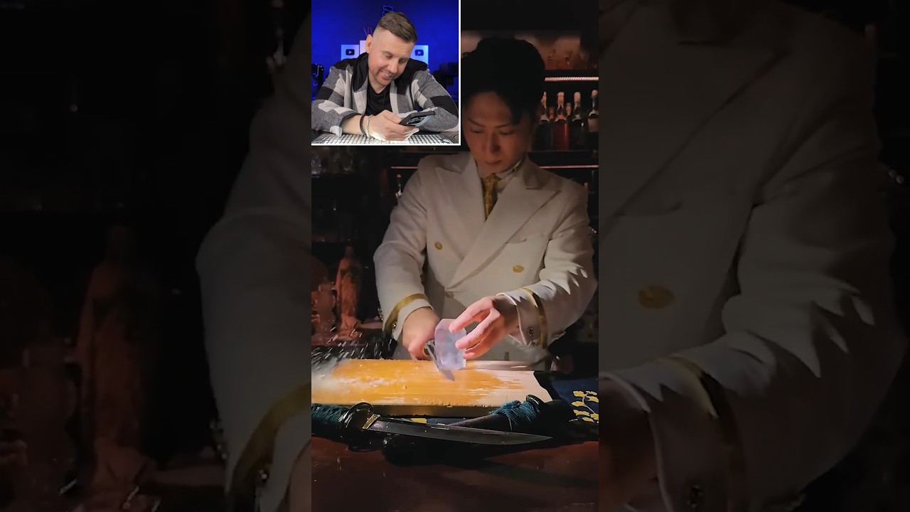 Samurai Bartender Making an Ice Diamond? 💎