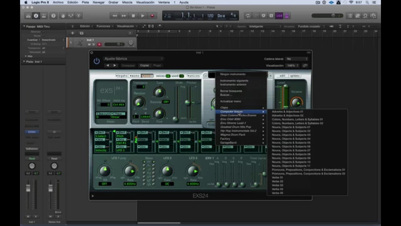 Logic Pro X: Importar librerias de terceros en EXS24