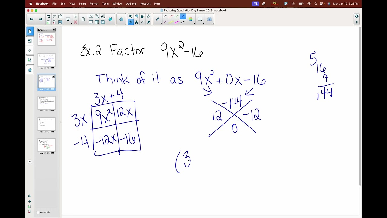 Factoring Day 2 - Special Cases