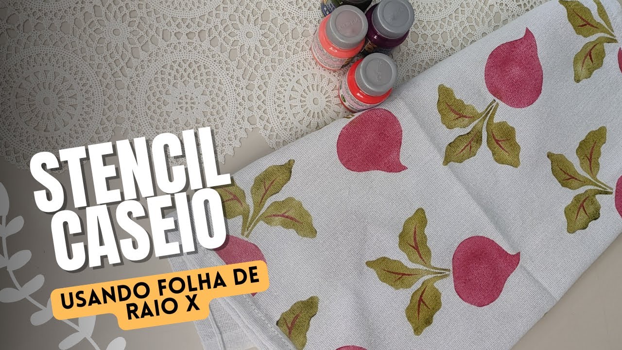 Stencil Caseiro Feito com Folha de Raio X