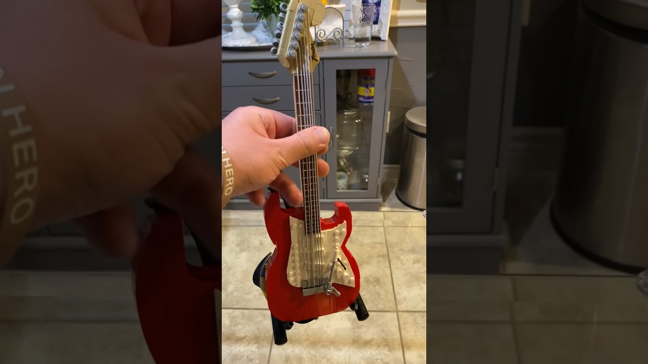 Can you play the Lego Stratocaster? 🎸 #legoguitar #guitar #guitarist #electricguitarist