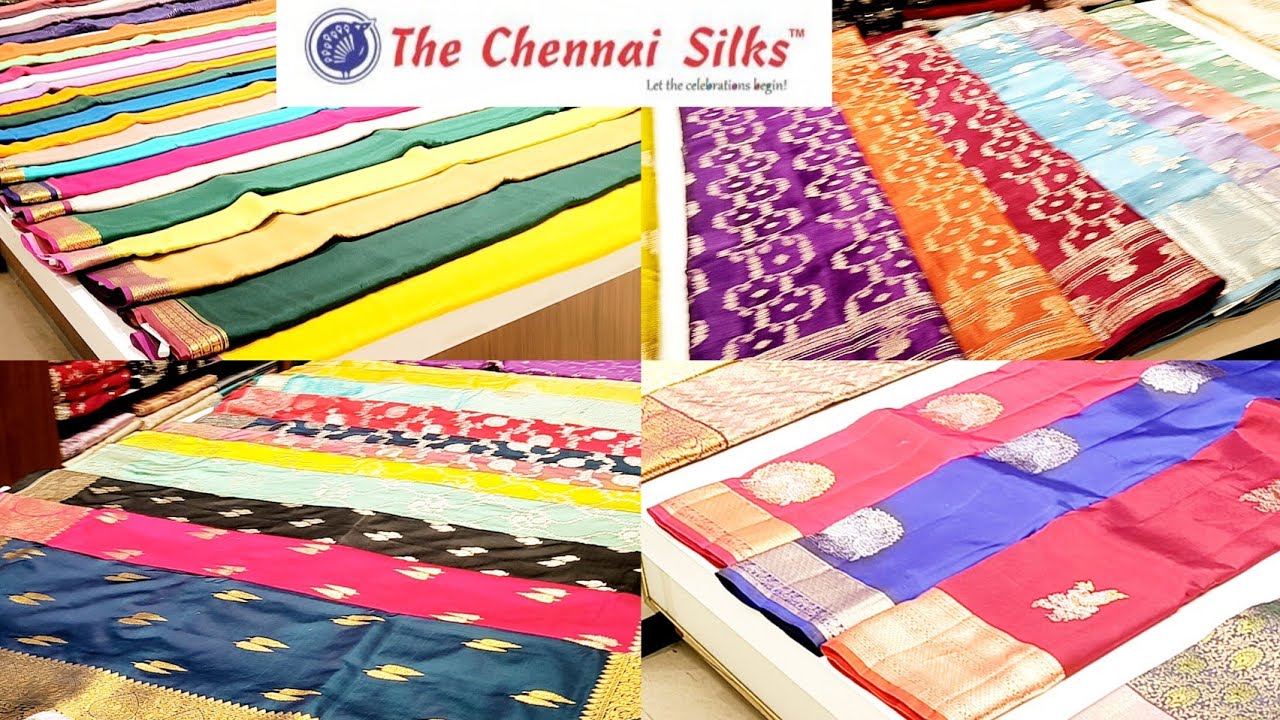 Chennai Silks Mysore Silk Tusser silk Raw Silk Banarasi Soft silk sarees collection