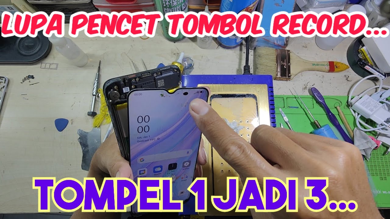 menghilangkan tompel pada lcd oppo A9 2020