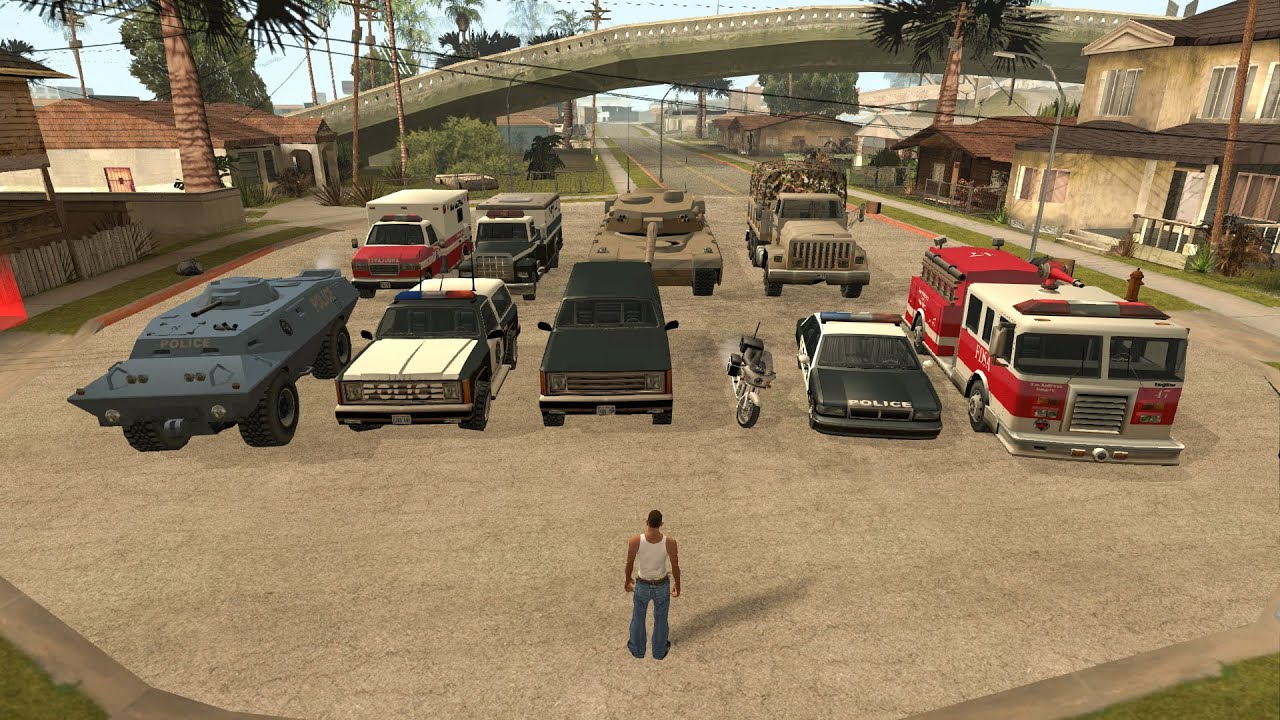 How To Get All Emergency & Government Vehicles At The Beginning In GTA San Andreas