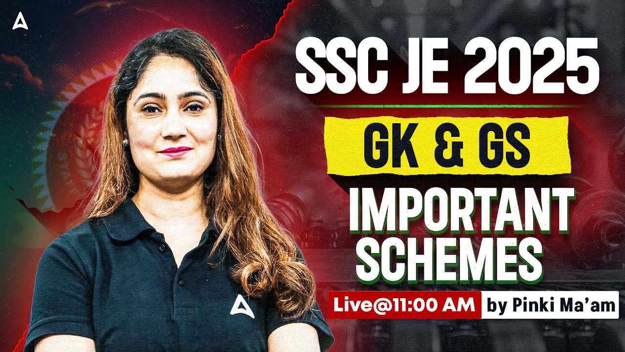 SSC JE 2025 | SSC JE GK GS Classes 📘 Important&nbsp;Schemes 🏛️ | By Pinki Ma'am 🎓
