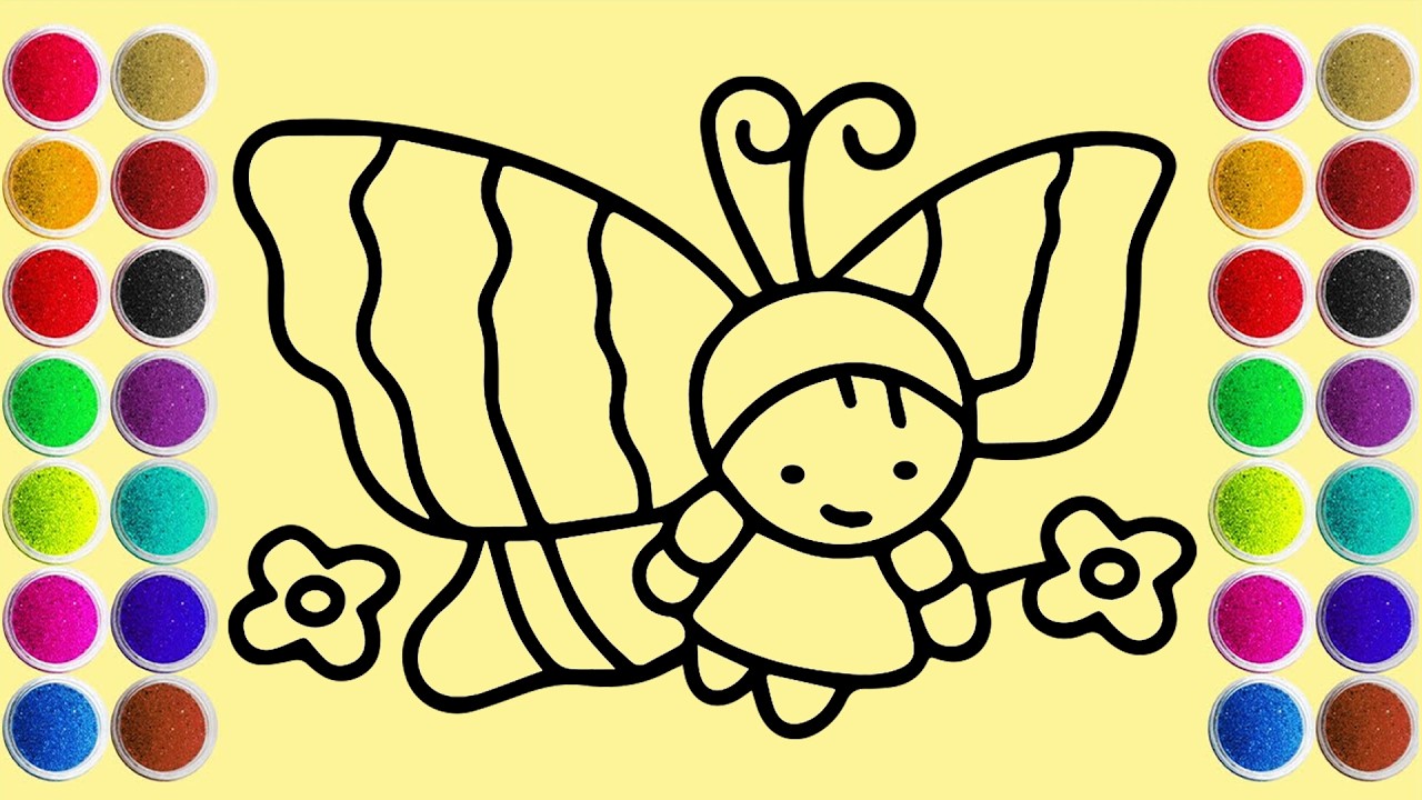 Relax and enjoy this satisfying sand painting of a cute butterfly | easy step by step tutorial