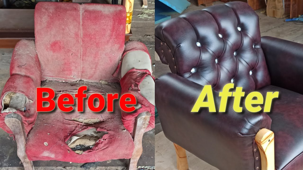 EPIC!! kursi SUPER JADUL di SULAP jadi kursi model sofa Ahmad Dhani | old chair restoration