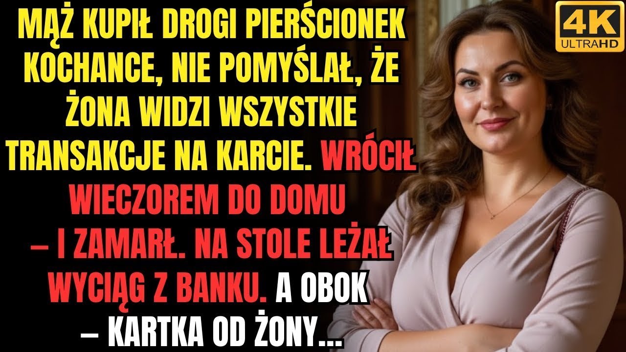 Mąż kupił pierścionek kochance, zapominając, że karta jest wspólna, ale wiadomość od żony zmieniła