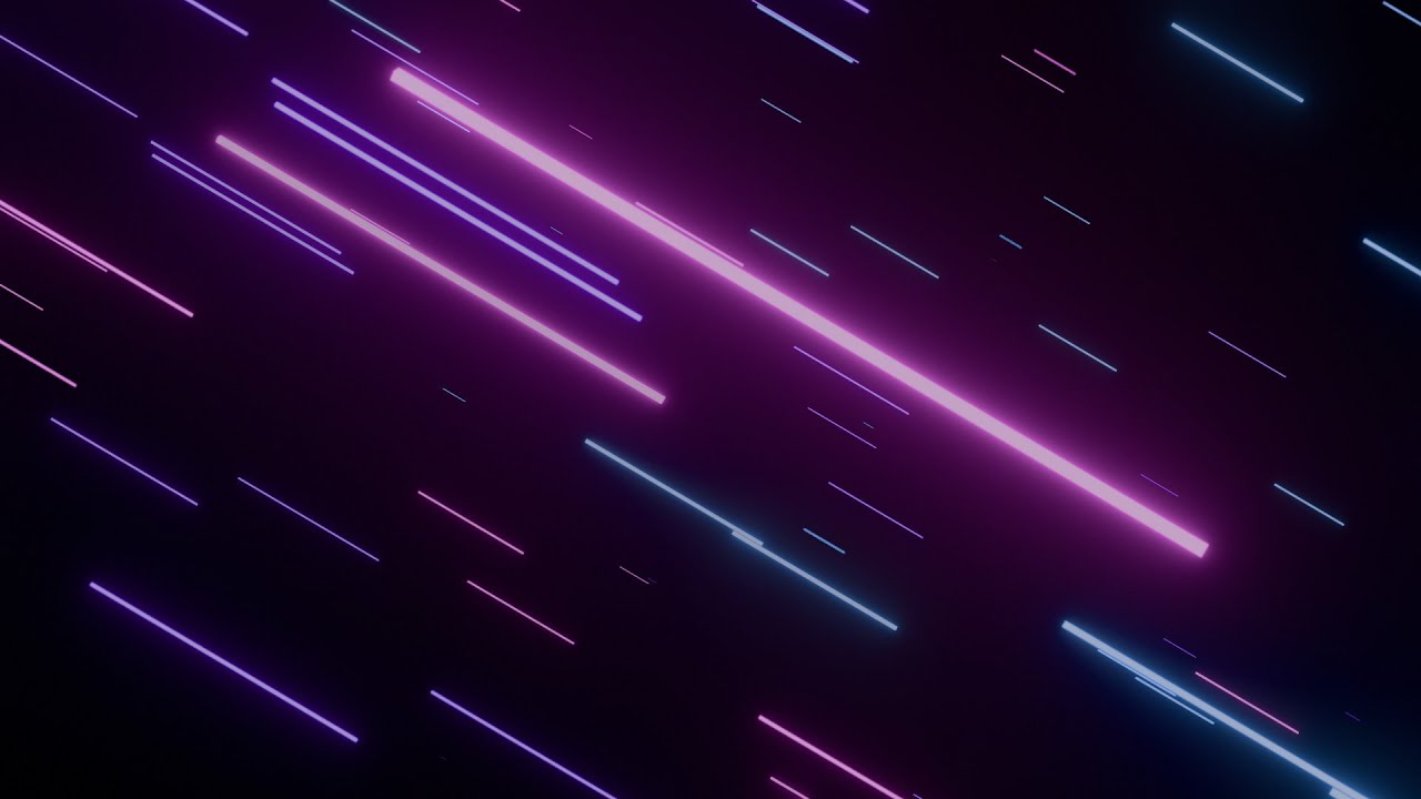 Blender Tutorial Screensaver/Neon Laser Beams Lines Retro Loop