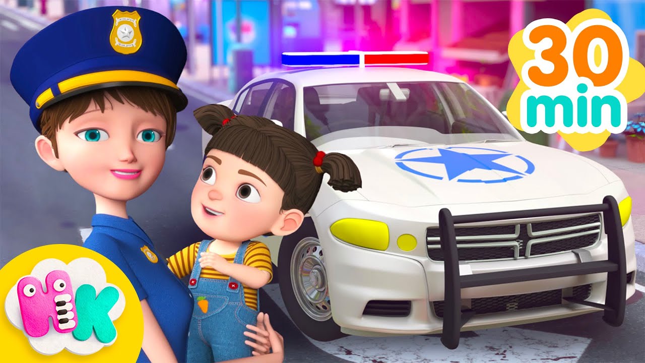 Policajné Auto 🚓🚘 Viac Vozidiel: Autá, Traktory, Autobusy po Slovensky 🚍 Pesničky pre Deti | HeyKids