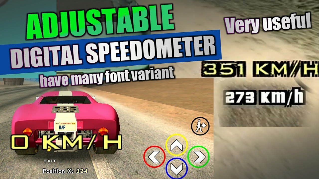 NEW! Digital Speed meter - GTA SA Mobile