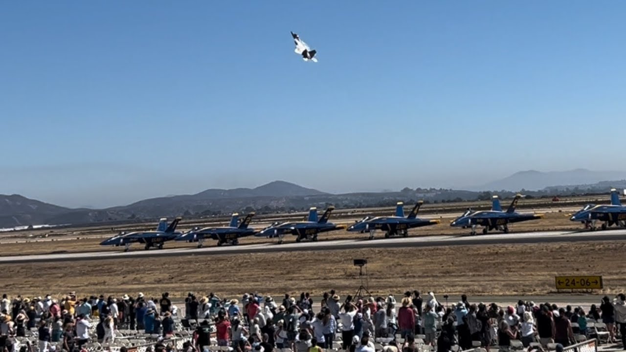 USAF F-22 Raptor demo team highlights Miramar Airshow! 5th generation stealth fighter jet display