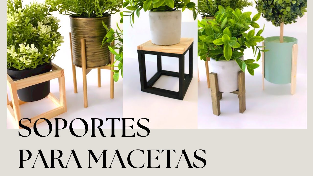 5 SOPORTES DECORATIVOS PARA MACETAS FÁCILES Y ECONÓMICOS (RECICLAJE)