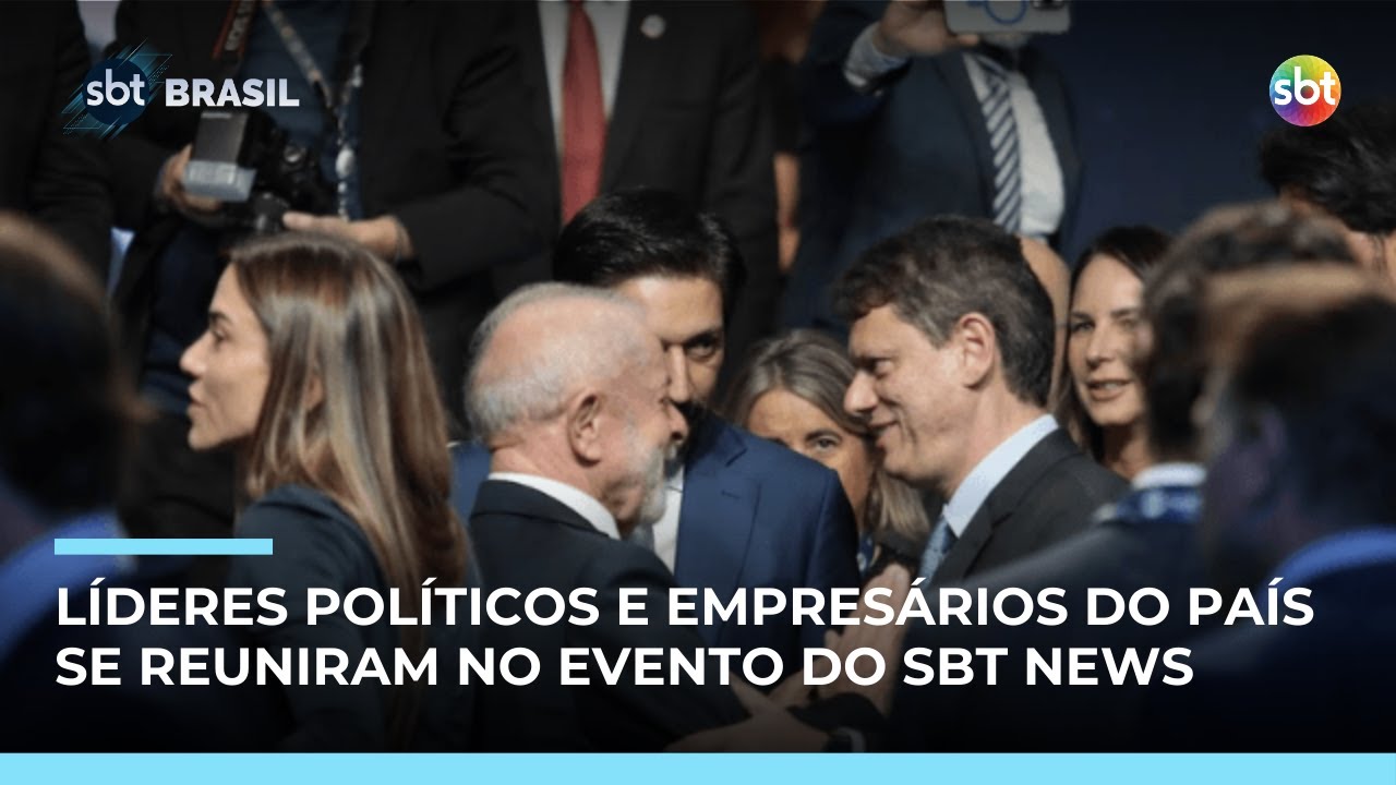 Líderes políticos e empresários se reúnem em evento de lançamento do SBT News | #SBTBrasil