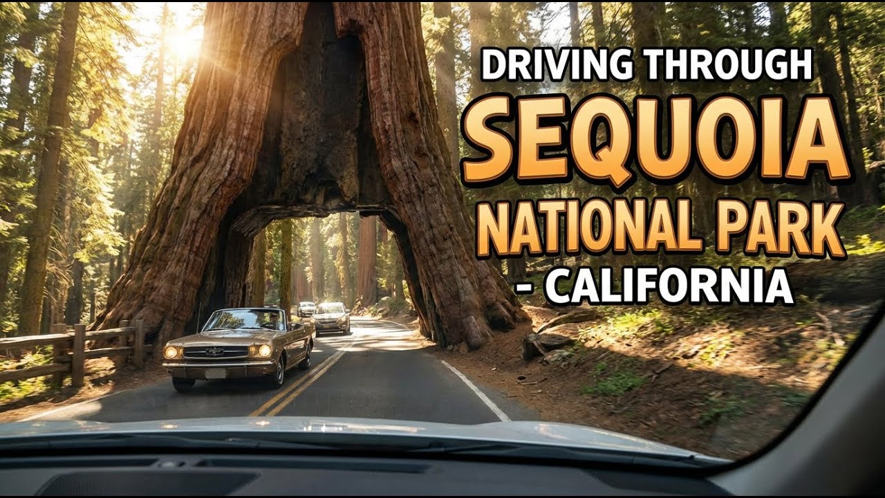 Driving Through Sequoia National Park - California