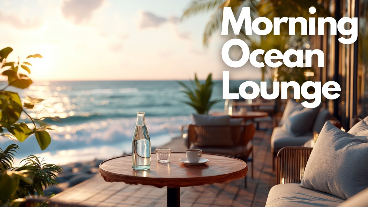Relaxing Beach Cafe Music for Work & Study | Morning Ocean Lounge