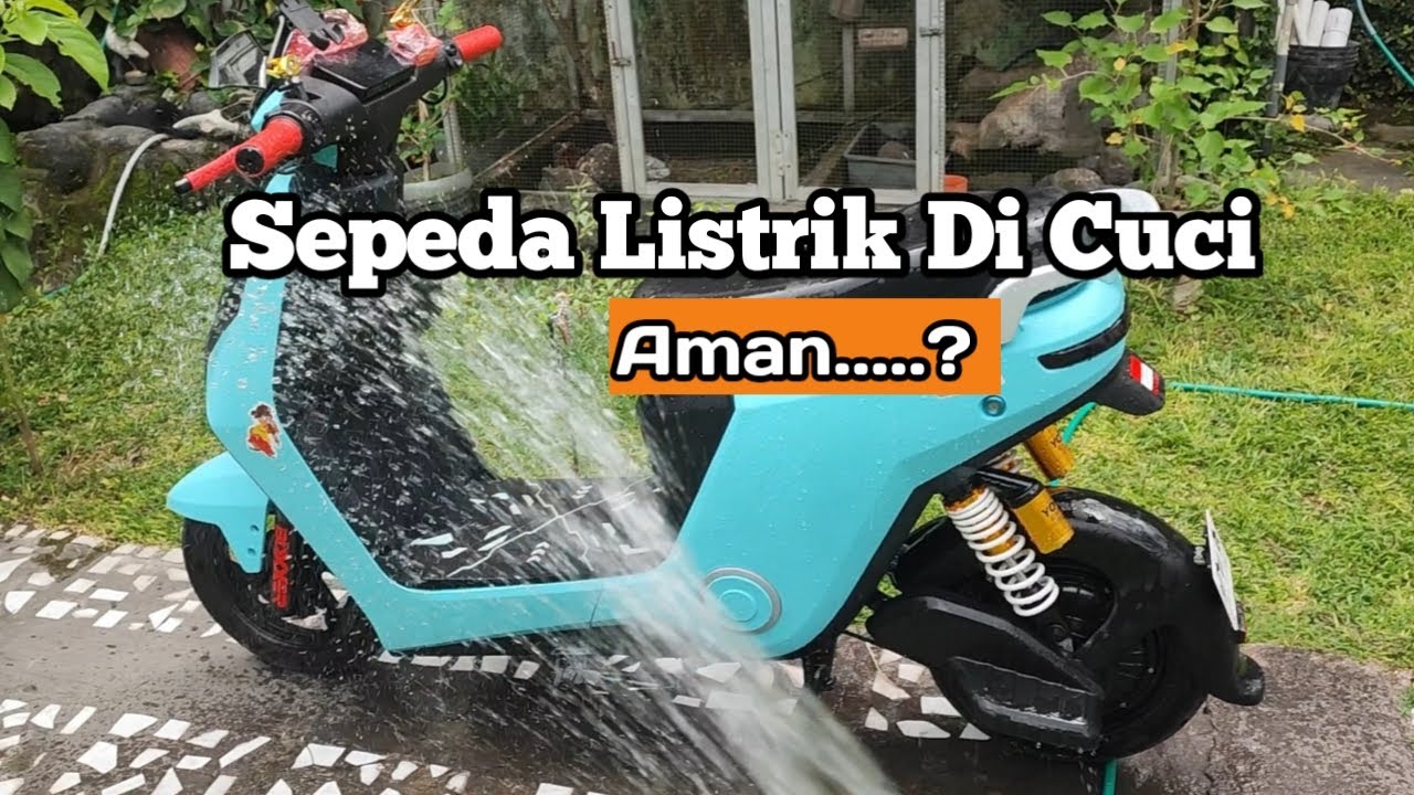 Sepeda Listrik di cuci Amankah.....!!! #uwinflyindonesia #uwinfly