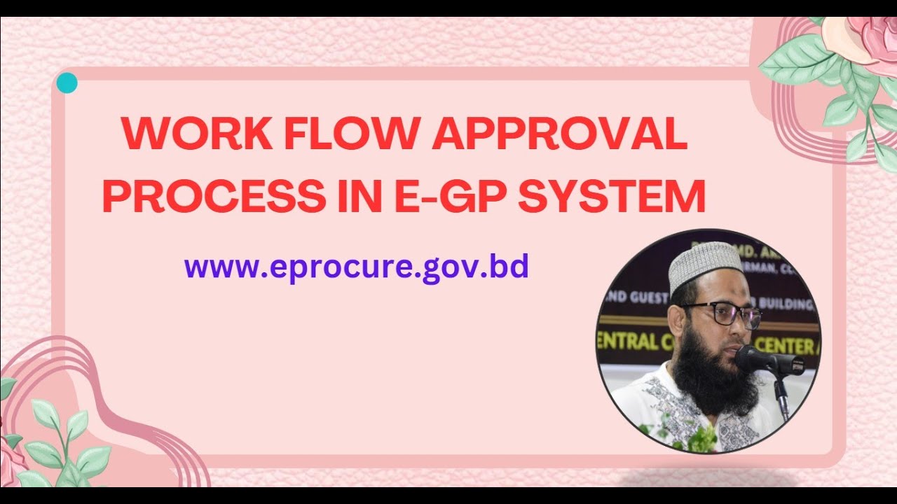 MASTER eGP Workflow Approval Process for FASTER Tender Approval
