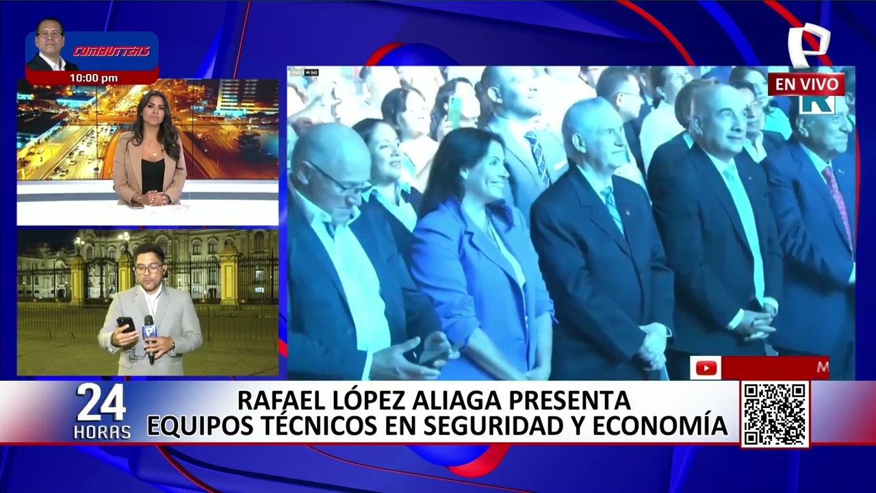 Rafael López Aliaga presenta equipos técnicos en seguridad y economía