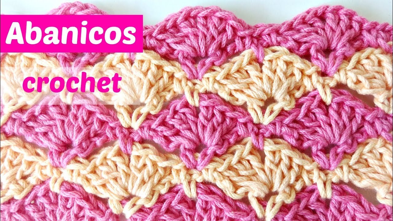 PUNTO FANTASIA CROCHET # 10 ABANICOS INTERCALADOS