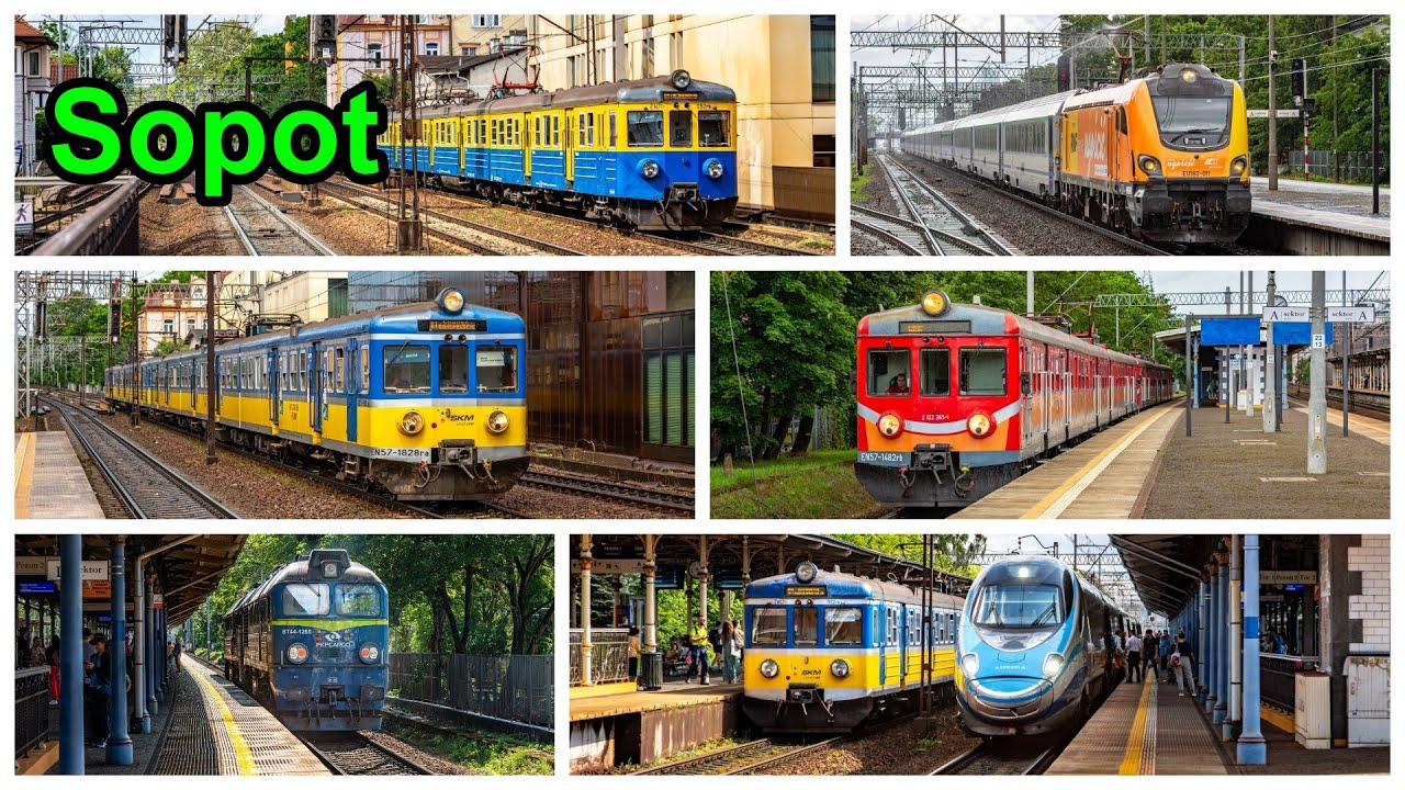 Pociągi na stacji Sopot
