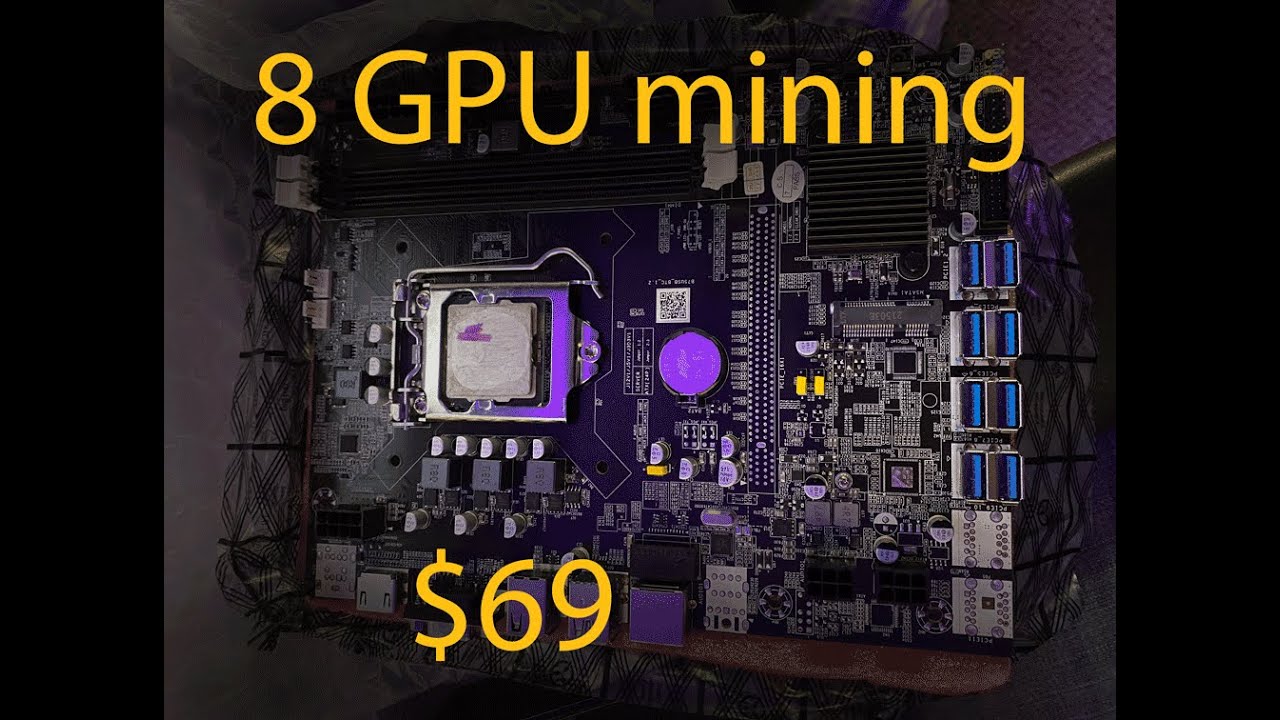 chinese b75 8 GPU LGA 1155 mining motherboard feature review
