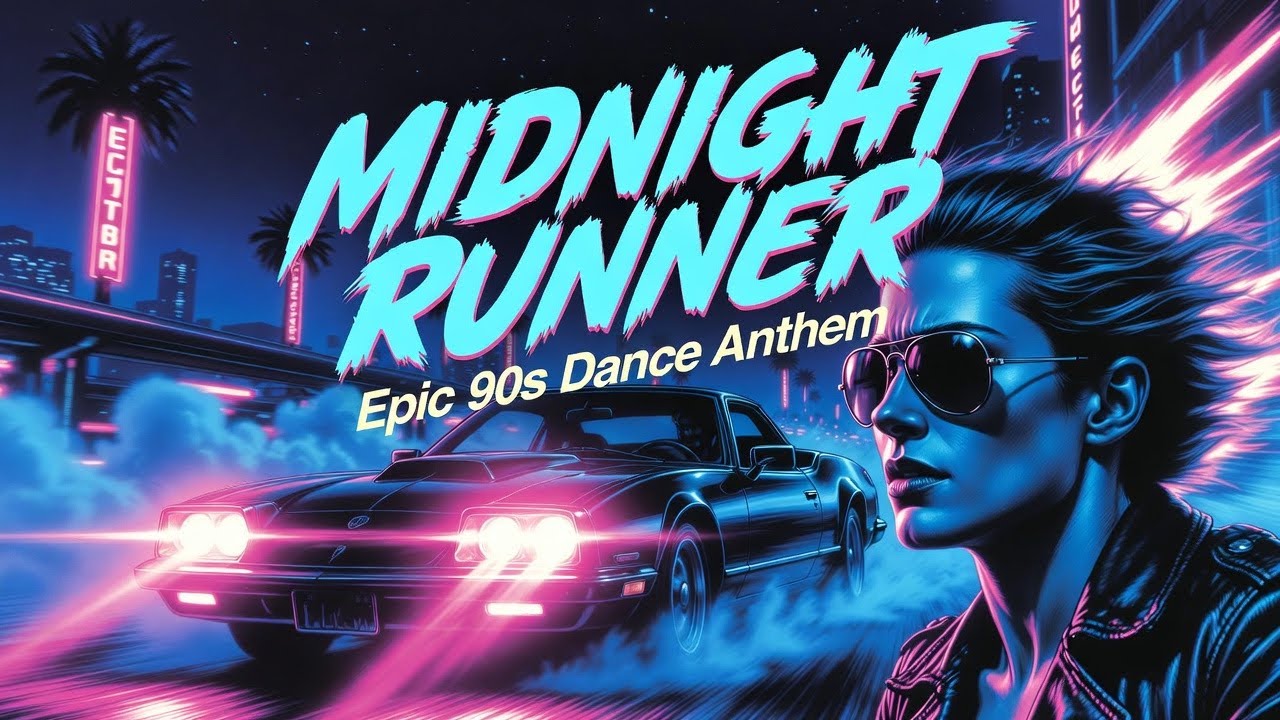 Midnight Runner Late Night Drive Songs | 90s Eurodance Throwback