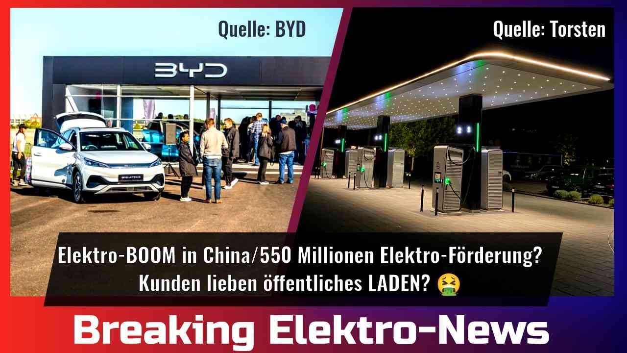 Breaking Elektro-News: E-Boom in China/550 Mio. EUR E-Auto-F&ouml;rderung/Gl&uuml;ckseeligkeit an Lades&auml;ulen!
