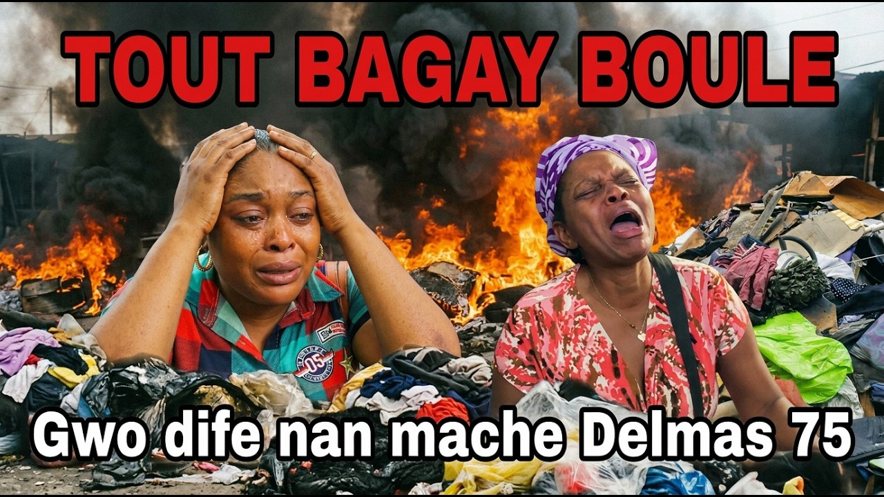 FLASH! GWO DIFE EKLATE nan mache Delmas 75, anpil machandiz boule ra pye tè