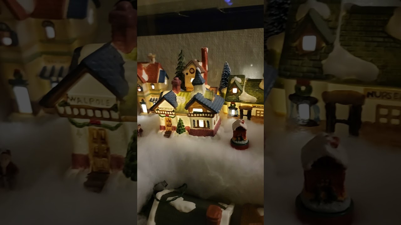 Christmas Village part 1 #shorts #christmasvillage #Christmashouses #Christmas #Christmaslights