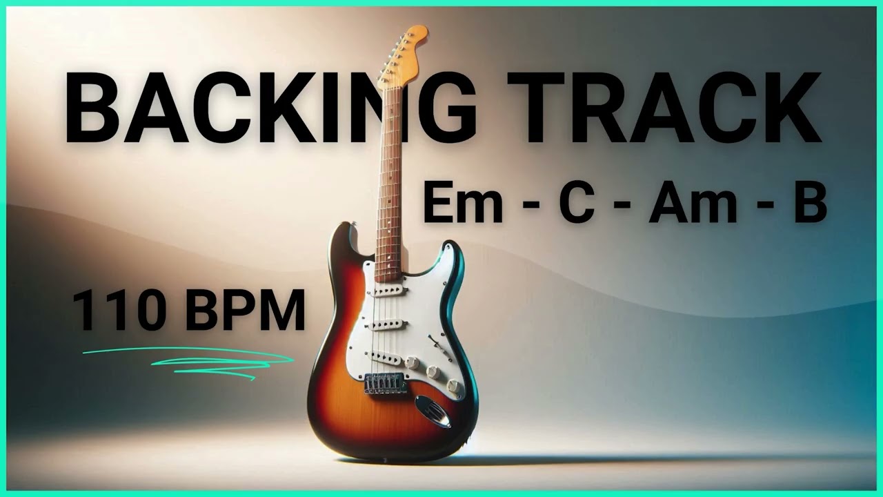 Cinematic Rock Ballad Guitar Backing Track Jam in E Minor || 110 BPM