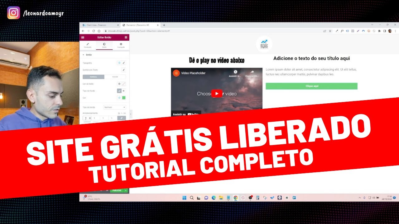 Como criar SITE GRÁTIS com WordPress e Elementor (Domínio e Hospedagem | Criar Site Grátis 🔥