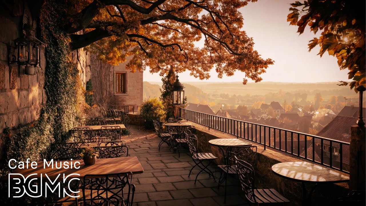 Cozy Autumn Terrace Cafe 🍂 Relaxing Bossa Nova & Jazz Music for Studying, Working & Chilling