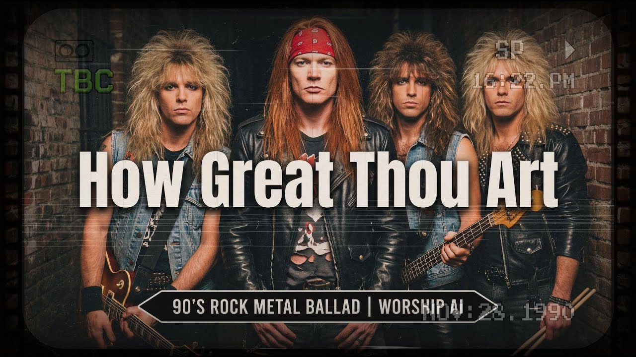 How Great Thou Art - 90’s ROCK Metal Ballad | Worship AI
