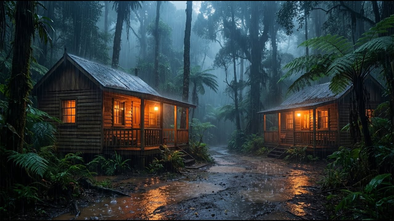 Rain Sounds for Sleeping 🌧️ Heavy Rain Noise for Deep Sleep, Calm Thoughts & Stress Relief All Night