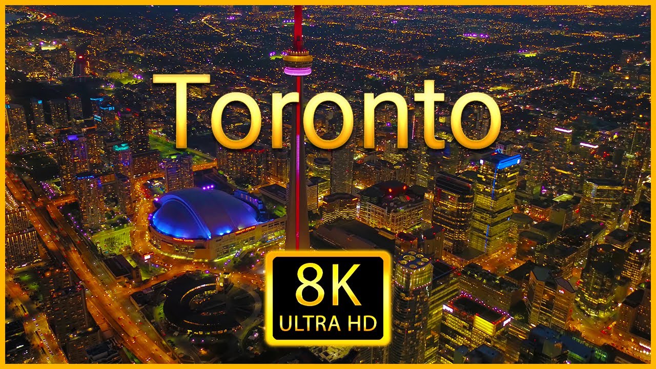 Торонто 8K ULTRA HD - Живописное расслабляющее видео с дрона с успокаивающей фортепианной музыкой