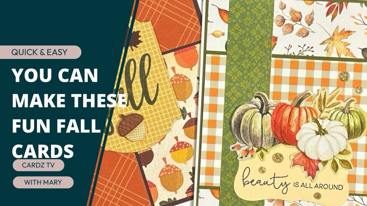 MAKE THESE FUN FALL CARDS | USE WHAT YOU HAVE