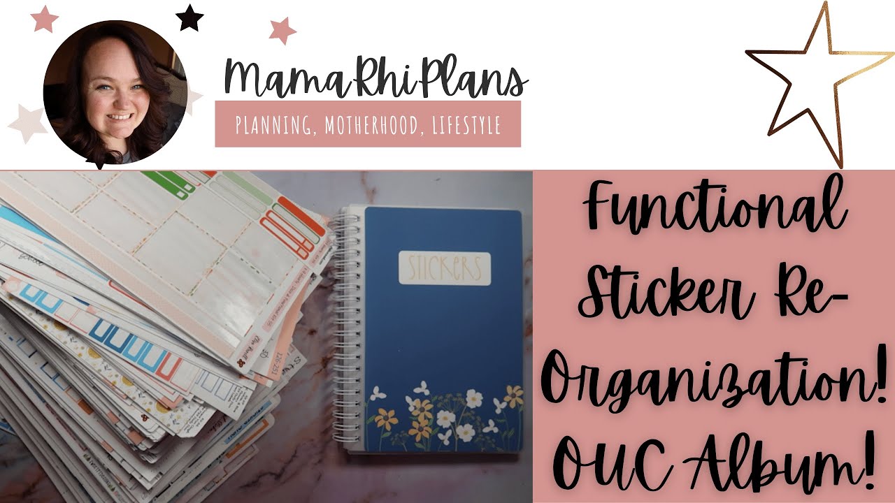 FUNCTIONAL STICKER CONSOLIDATION / ORGANIZATION | ORANGE UMBRELLA REUSEABLE STICKER BOOK (PRIMO)