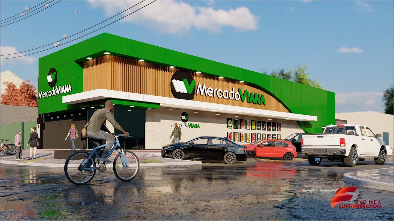 Projeto de Fachada Mercado Viana | Maracaju  - MS