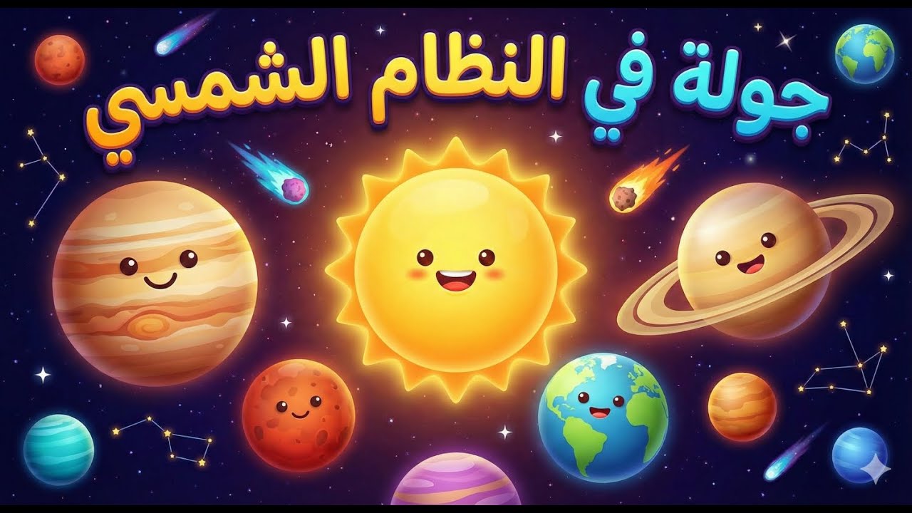 جولة في النظام الشمسي – تعلم عن الكواكب والفضاء 🌌🪐