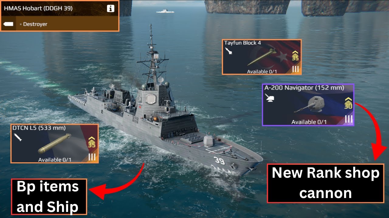🔥New Rank shop cannon and Bp items , Ship Test - Modern warships