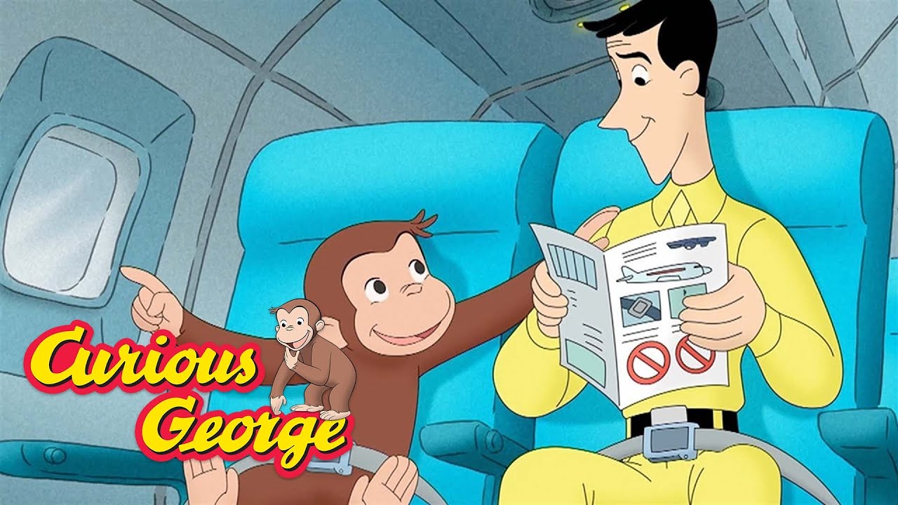 George Takes a Plan Ride  🐵 Curious George 🐵 Kids Cartoon 🐵 Kids Movies