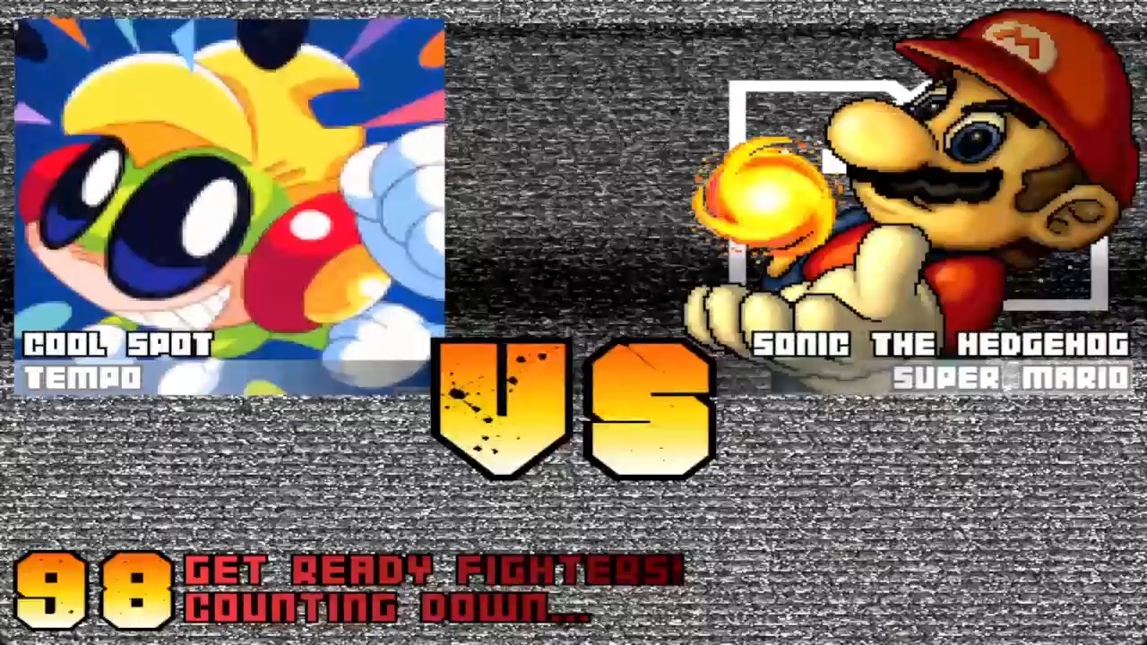Tempo & Cool Spot VS Super Mario & Sonic The Hedgehog | MUGEN Simul Battle